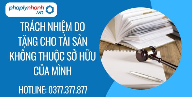 Trách nhiệm tặng cho tài sản không thuộc sở hữu của mình 7 trách nhiệm do tặng cho tài sản không thuộc sở hữu của mình - Tư vấn hỗ trợ phaplynhanh