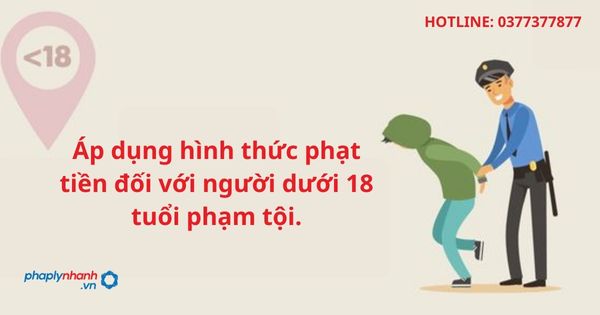 Áp dụng hình thức phạt tiền đối với người dưới 18 tuổi phạm tội. 1 Áp dụng hình thức phạt tiền đối với người dưới 18 tuổi phạm tội.