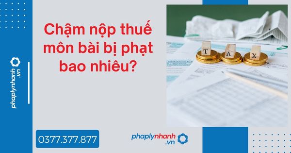 Chậm nộp thuế môn bài bị phạt bao nhiêu? 3 Chậm nộp thuế môn bài bị phạt bao nhiêu - tư vấn hỗ trợ pháp lý nhanh