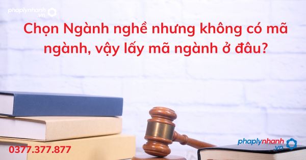 Chọn Ngành nghề nhưng không có mã ngành, vậy lấy mã ngành ở đâu? 1 Chọn Ngành nghề nhưng không có mã ngành, vậy lấy mã ngành ở đâu - tư vấn hỗ trợ pháp lý nhanh