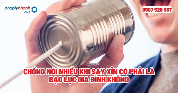 Chồng nói nhiều khi say xỉn có phải là bạo lực gia đình không? 1 Chồng nói nhiều khi say xỉn có phải là bạo lực gia đình không - Tư vấn, hỗ trợ pháp lý nhanh