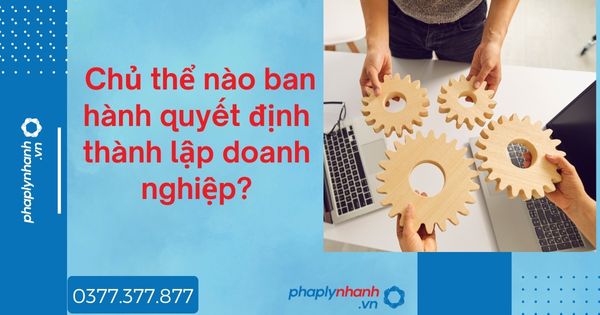 Chủ thể nào ban hành quyết định thành lập doanh nghiệp - tư vấn hỗ trợ pháp lý nhanh