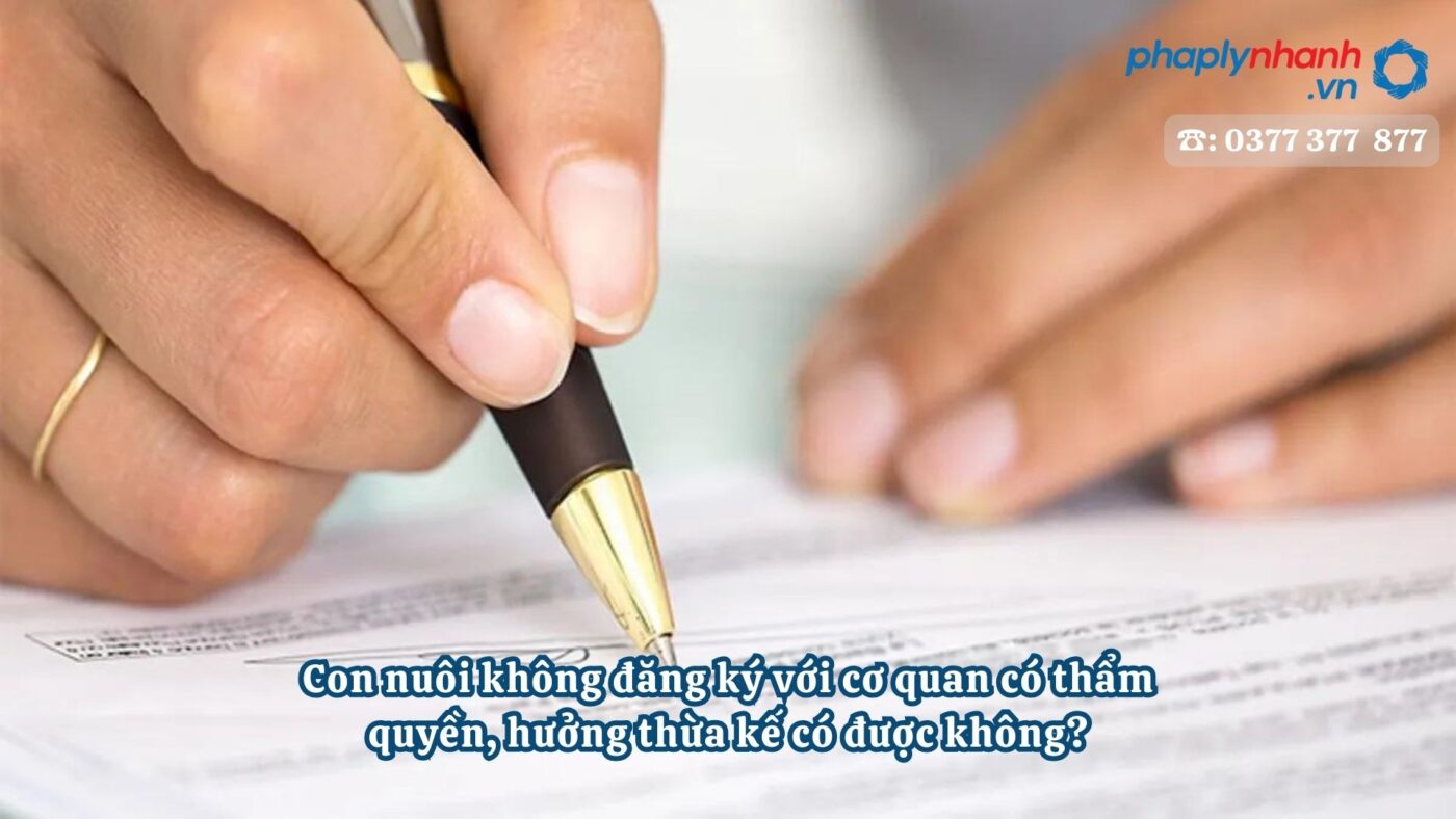 Con nuôi không đăng ký với cơ quan có thẩm quyền, hưởng thừa kế có được không? 1 Con nuôi không đăng ký với cơ quan có thẩm quyền, hưởng thừa kế có được không - Tư vấn, hỗ trợ pháp lý nhanh