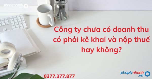 Công ty chưa có doanh thu có phải kê khai và nộp thuế hay không? 19 Công ty chưa có doanh thu có phải kê khai và nộp thuế hay không - tư vấn hỗ trợ pháp lý nhanh