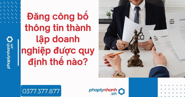 Đăng công bố thông tin thành lập doanh nghiệp được quy định thế nào - tư vấn hỗ trợ pháp lý nhanh