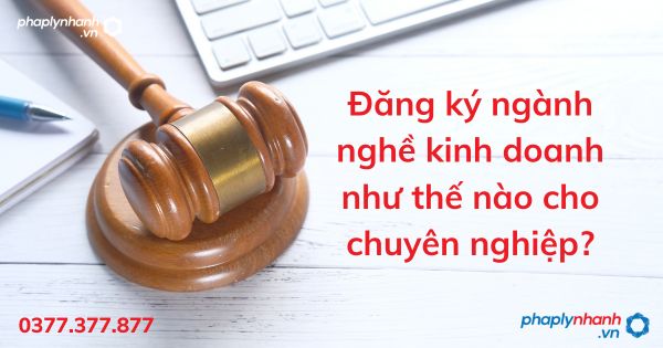 Đăng ký ngành nghề kinh doanh như thế nào cho chuyên nghiệp - tư vấn hỗ trợ pháp lý nhanh