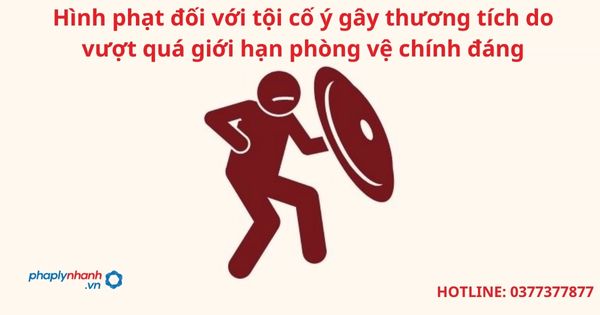 Hình phạt đối với tội cố ý gây thương tích do vượt quá giới hạn phòng vệ chính đáng. 1 Hình phạt đối với tội cố ý gây thương tích do vượt quá giới hạn phòng vệ chính đáng.