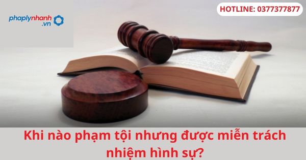 Khi nào phạm tội nhưng có thể được miễn trách nhiệm hình sự? 1 Khi nào phạm tội nhưng có thể được miễn trách nhiệm hình sự?