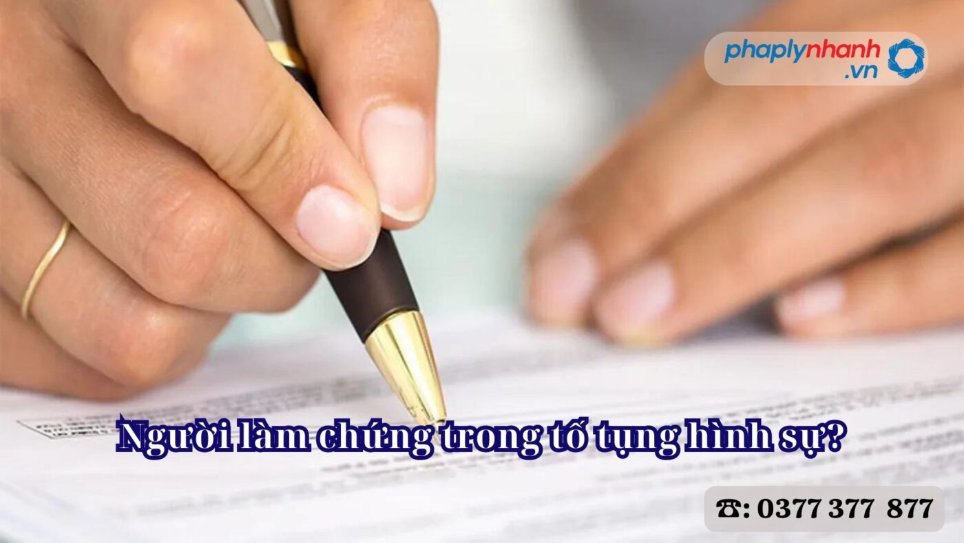 Người làm chứng trong tố tụng hình sự? 19 Người làm chứng trong tố tụng hình sự - Tư vấn hỗ trợ pháp lý nhanh