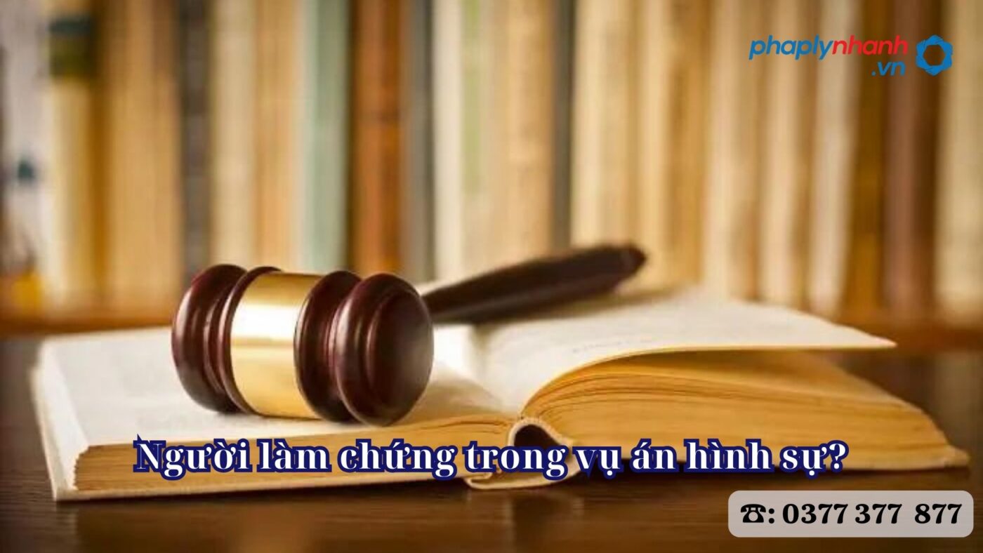 Người làm chứng trong vụ án hình sự? 22 Người làm chứng trong vụ án hình sự - Tư vấn, hỗ trợ pháp lý nhanh