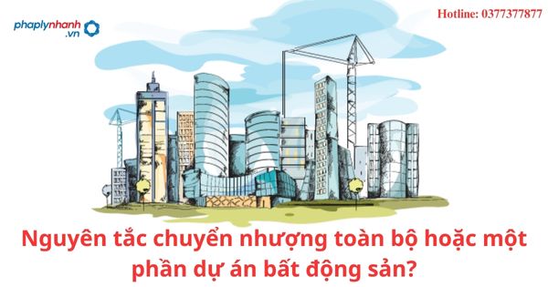 Nguyên tắc chuyển nhượng toàn bộ hoặc một phần dự án bất động sản? 1 Nguyên tắc chuyển nhượng toàn bộ hoặc một phần dự án bất động sản?