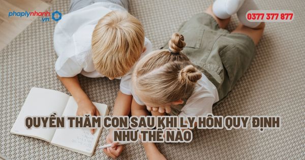 Quyền thăm con sau khi ly hôn quy định như thế nào? 1 Quyền thăm con sau khi ly hôn quy định như thế nào - Tư vấn, hỗ trợ pháp lý nhanh