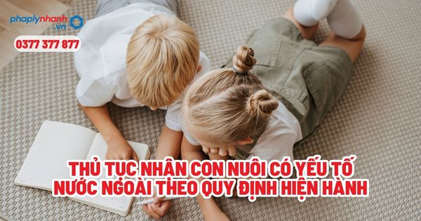 Thủ tục nhận con nuôi có yếu tố nước ngoài theo quy định hiện hành? 1 Thủ tục nhận con nuôi có yếu tố nước ngoài theo quy định hiện hành - Tư vấn, hỗ trợ pháp lý nhanh