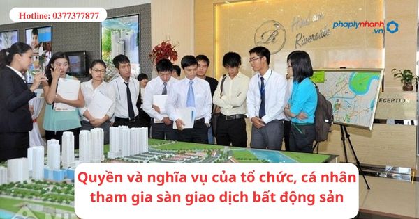 Quy định về quyền và nghĩa vụ của tổ chức, cá nhân tham gia sàn giao dịch bất động sản 1 Quy định về quyền và nghĩa vụ của tổ chức, cá nhân tham gia sàn giao dịch bất động sản