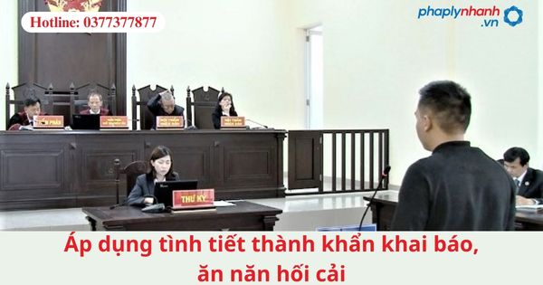 Áp dụng tình tiết thành khẩn khai báo, ăn năn hối cải 1 Áp dụng tình tiết thành khẩn khai báo, ăn năn hối cải