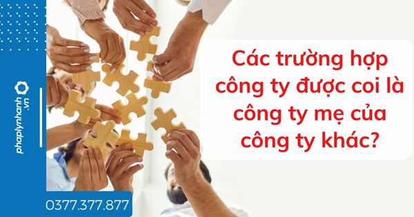 Các trường hợp công ty được coi là công ty mẹ của công ty khác - tư vấn hỗ trợ pháp lý nhanh