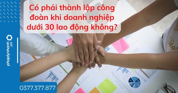 Có phải thành lập công đoàn khi doanh nghiệp dưới 30 lao động không? 1 Có phải thành lập công đoàn khi doanh nghiệp dưới 30 lao động không - tư vấn hỗ trợ pháp lý nhanh