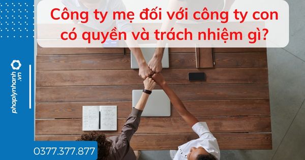 Công ty mẹ đối với công ty con có quyền và trách nhiệm gì? 1 Công ty mẹ đối với công ty con có quyền và trách nhiệm gì - tư vấn hỗ trợ pháp lý nhanh