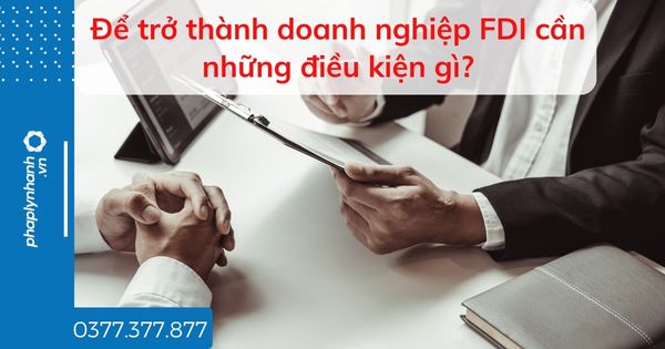 Để trở thành doanh nghiệp FDI cần những điều kiện gì? 1 Để trở thành doanh nghiệp FDI cần những điều kiện gì - tư vấn hỗ trợ pháp lý nhanh