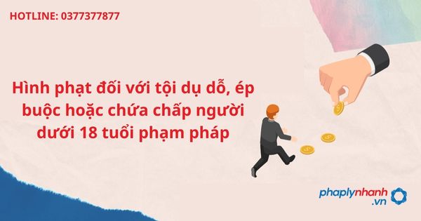 Hình phạt đối với tội dụ dỗ, ép buộc hoặc chứa chấp người dưới 18 tuổi phạm pháp 1 Hình phạt đối với tội dụ dỗ, ép buộc hoặc chứa chấp người dưới 18 tuổi phạm pháp