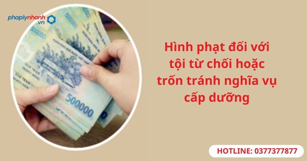 Hình phạt đối với tội từ chối hoặc trốn tránh nghĩa vụ cấp dưỡng 1 Hình phạt đối với tội từ chối hoặc trốn tránh nghĩa vụ cấp dưỡng