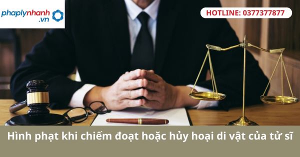 Hình phạt khi chiếm đoạt hoặc hủy hoại di vật của tử sĩ 1 Hình phạt khi chiếm đoạt hoặc hủy hoại di vật của tử sĩ