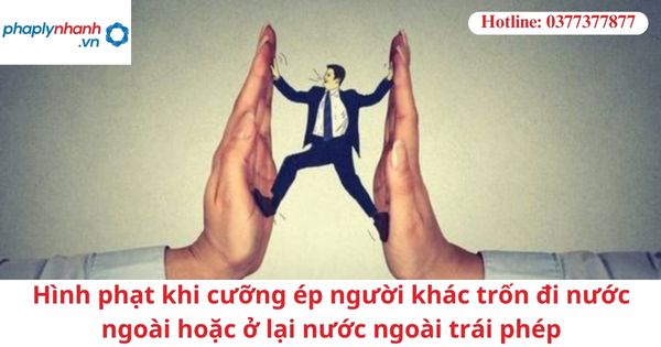 Hình phạt khi cưỡng ép người khác trốn đi nước ngoài hoặc ở lại nước ngoài trái phép-hỗ trợ tư vấn pháp lý