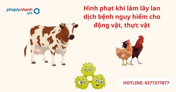 Hình phạt khi làm lây lan dịch bệnh nguy hiểm cho động vật, thực vật 1 Hình phạt khi làm lây lan dịch bệnh nguy hiểm cho động vật, thực vật