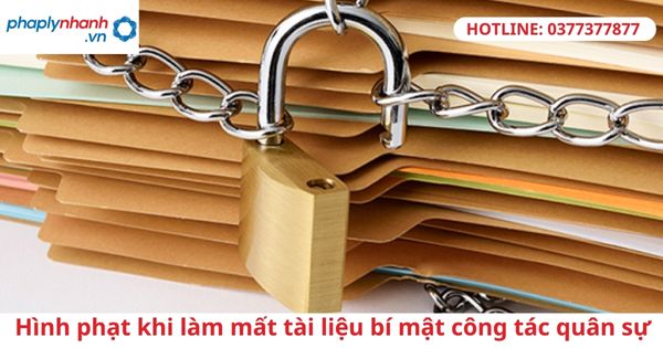 Hình phạt khi làm mất tài liệu bí mật công tác quân sự