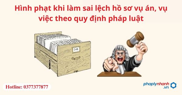 Hình phạt khi làm sai lệch hồ sơ vụ án, vụ việc theo quy định pháp luật 1 Hình phạt khi làm sai lệch hồ sơ vụ án, vụ việc theo quy định pháp luật
