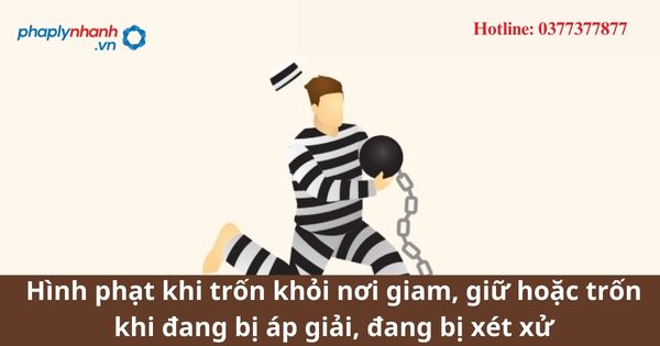 Hình phạt khi trốn khỏi nơi giam, giữ hoặc trốn khi đang bị áp giải, đang bị xét xử 1 Hình phạt khi trốn khỏi nơi giam, giữ hoặc trốn khi đang bị áp giải, đang bị xét xử