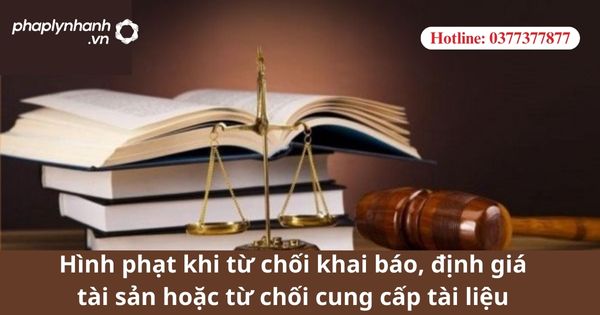 Hình phạt khi từ chối khai báo, định giá tài sản hoặc từ chối cung cấp tài liệu 1 Hình phạt khi từ chối khai báo, định giá tài sản hoặc từ chối cung cấp tài liệu