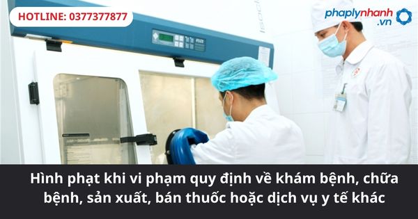 Hình phạt khi vi phạm quy định về khám bệnh, chữa bệnh, sản xuất, bán thuốc hoặc dịch vụ y tế khác 1 Hình phạt khi vi phạm quy định về khám bệnh, chữa bệnh, sản xuất, bán thuốc hoặc dịch vụ y tế khác