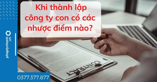 Khi thành lập công ty con có các nhược điểm nào? 1 Khi thành lập công ty con có các nhược điểm nào - tư vấn hỗ trợ pháp lý nhanh