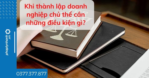 Khi thành lập doanh nghiệp chủ thể cần những điều kiện gì? 1 Khi thành lập doanh nghiệp chủ thể cần những điều kiện gì - tư vấn hỗ trợ pháp lý nhanh