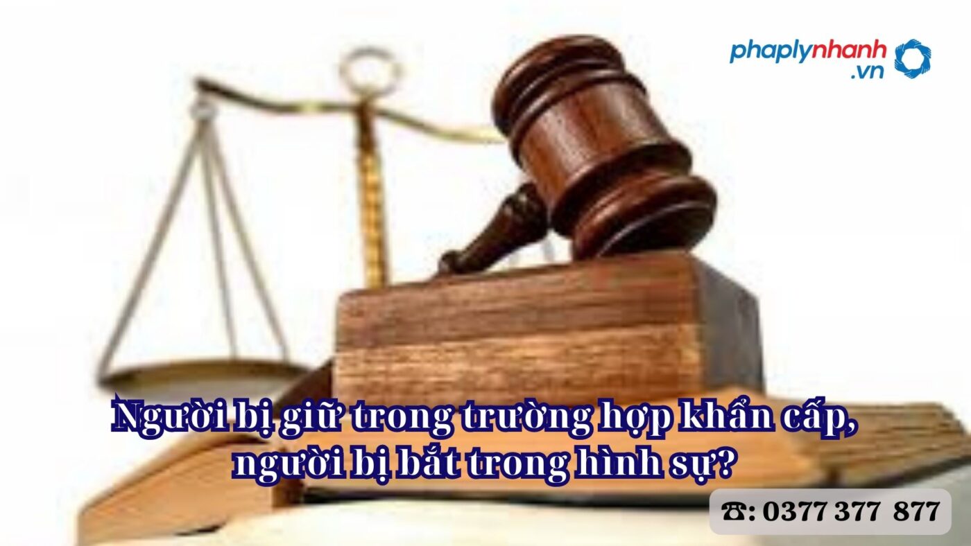 Người bị giữ trong trường hợp khẩn cấp, người bị bắt trong hình sự? 4 Người bị giữ trong trường hợp khẩn cấp, người bị bắt trong hình sự - Tư vấn, hỗ trợ pháp lý nhanh