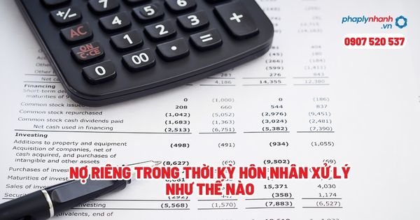 Nợ riêng trong thời kỳ hôn nhân xử lý như thế nào? 1 Nợ riêng trong thời kỳ hôn nhân xử lý như thế nào - Tư vấn, hỗ trợ pháp lý nhanh