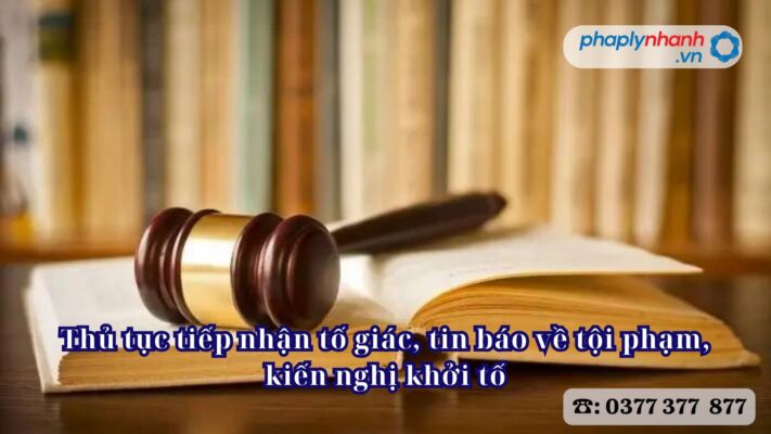 Thủ tục tiếp nhận tố giác, tin báo về tội phạm, kiến nghị khởi tố 2 Thủ tục tiếp nhận tố giác, tin báo về tội phạm, kiến nghị khởi tố - Tư vấn, hỗ trợ pháp lý nhanh