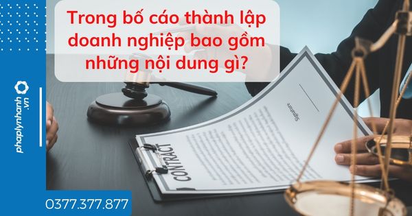 Trong bố cáo thành lập doanh nghiệp bao gồm những nội dung gì? 1 Trong bố cáo thành lập doanh nghiệp bao gồm những nội dung - tư vấn hỗ trợ pháp lý nhanh