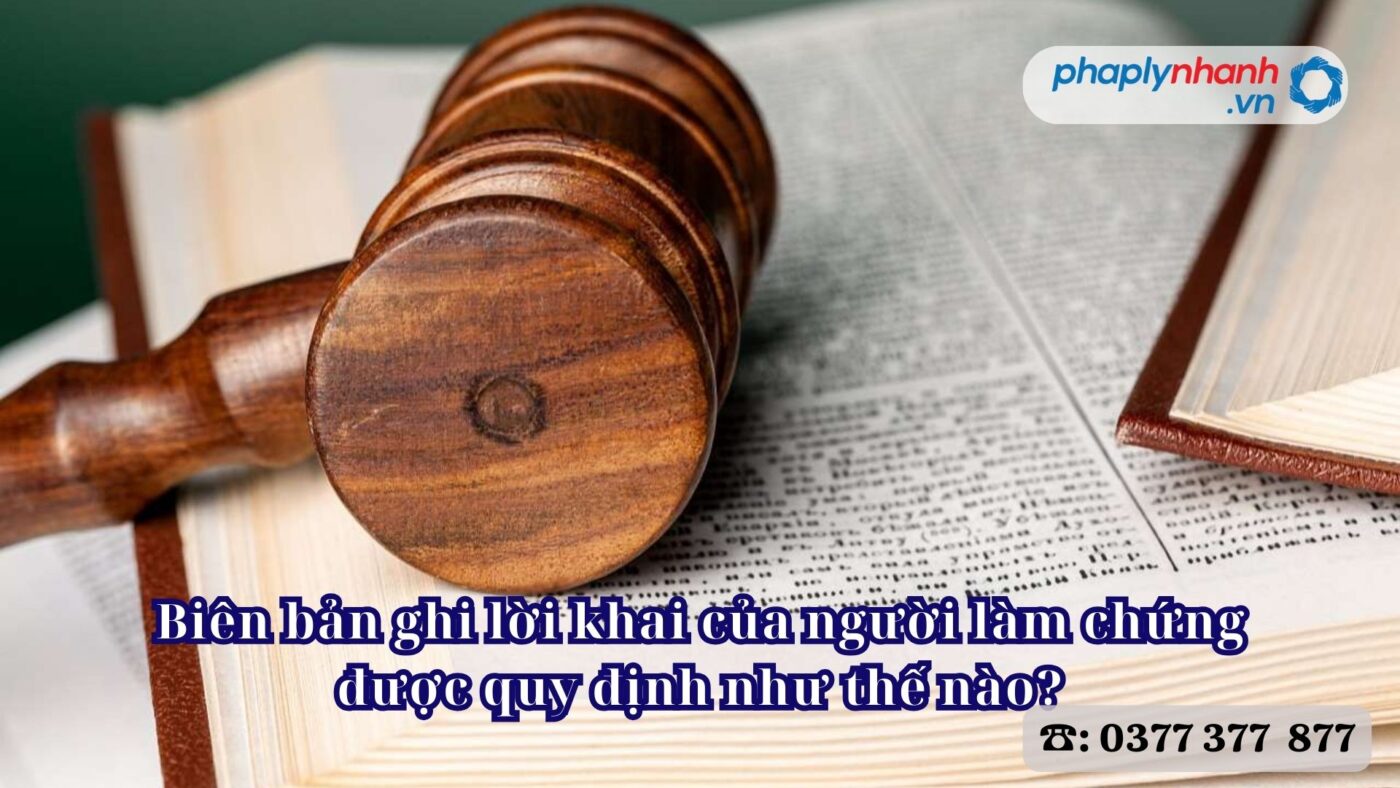 Biên bản ghi lời khai của người làm chứng được quy định như thế nào? 7 Biên bản ghi lời khai của người làm chứng được quy định như thế nào - Tư vấn, hỗ trợ pháp lý nhanh