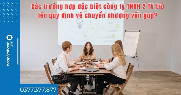 Các trường hợp đặc biệt công ty TNHH 2 TV trở lên quy định về chuyển nhượng vốn góp - tư vấn hỗ trợ pháp lý nhanh