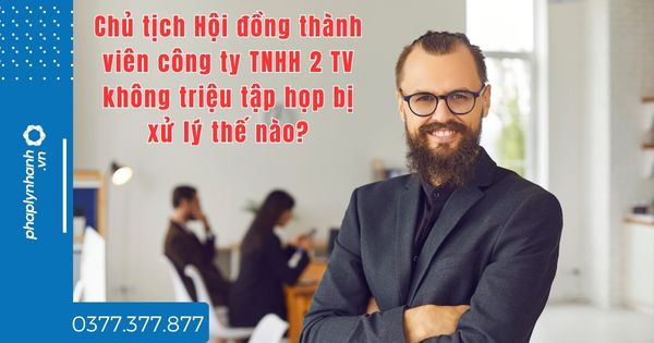 Chủ tịch Hội đồng thành viên công ty TNHH 2 TV không triệu tập họp bị xử lý thế nào? 1 Chủ tịch Hội đồng thành viên công ty TNHH 2 TV không triệu tập họp bị xử lý thế nào - tư vấn hỗ trợ pháp lý nhanh