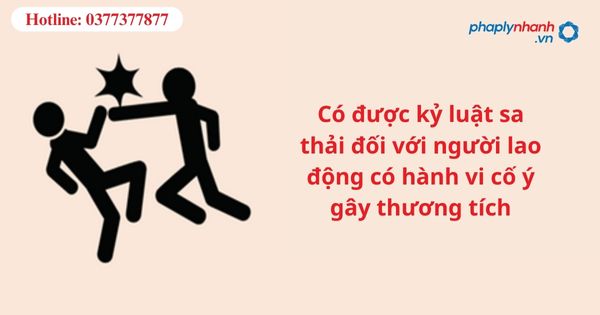 Có được kỷ luật sa thải đối với người lao động có hành vi cố ý gây thương tích 1 Có được kỷ luật sa thải đối với người lao động có hành vi cố ý gây thương tích