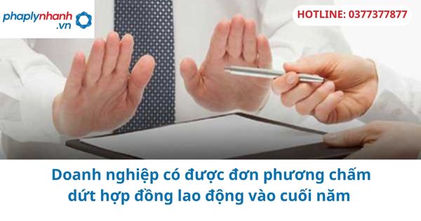 Doanh nghiệp có được đơn phương chấm dứt hợp đồng lao động vào cuối năm 1 Doanh nghiệp có được đơn phương chấm dứt hợp đồng lao động vào cuối năm