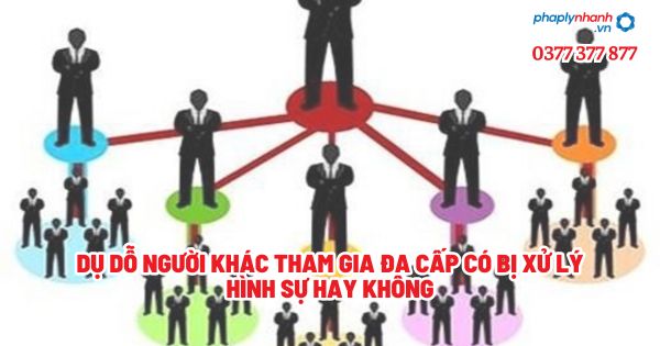 Dụ dỗ người khác tham gia đa cấp có bị xử lý hình sự hay không? 1 Dụ dỗ người khác tham gia đa cấp có bị xử lý hình sự hay không - Tư vấn, hỗ trợ pháp lý nhanh
