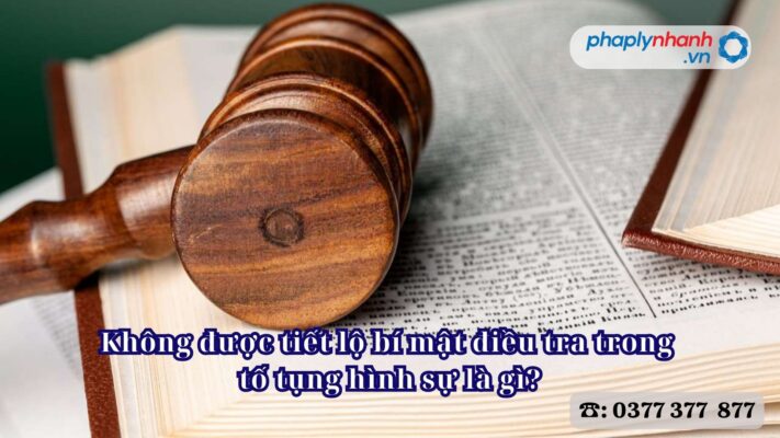 Không được tiết lộ bí mật điều tra trong tố tụng hình sự là gì? 1 Không được tiết lộ bí mật điều tra trong tố tụng hình sự là gì - Tư vấn, hỗ trợ pháp lý nhanh