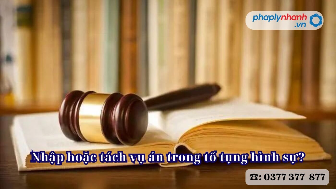 Nhập hoặc tách vụ án trong tố tụng hình sự? 1 Nhập hoặc tách vụ án trong tố tụng hình sự - Tư vấn, hỗ trợ pháp lý nhanh