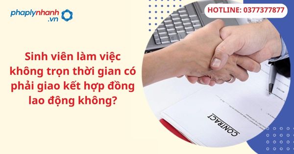 Sinh viên làm việc không trọn thời gian có phải giao kết hợp đồng lao động không? 1 Sinh viên làm việc không trọn thời gian có phải giao kết hợp đồng lao động không?