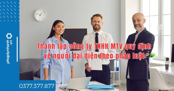 Thành lập công ty TNHH MTV quy định về người đại diện theo pháp luật thế nào? 1 Thành lập công ty TNHH MTV quy định về người đại diện theo pháp luật thế nào - tư vấn hỗ trợ pháp lý nhanh