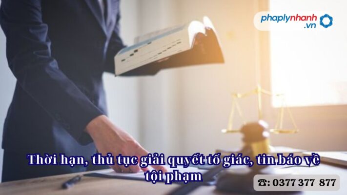 Thời hạn, thủ tục giải quyết tố giác, tin báo về tội phạm 2 Thời hạn, thủ tục giải quyết tố giác, tin báo về tội phạm - Tư vấn, hỗ trợ pháp lý nhanh